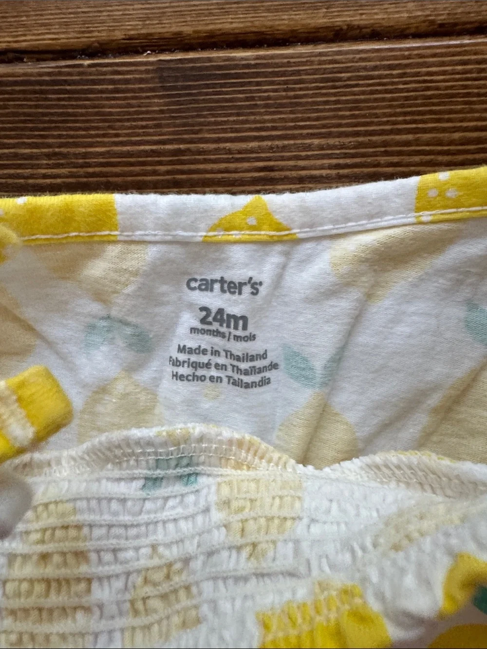 Carter's Yellow Lemon Print One-Piece Dress with Bloomers